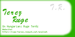 terez ruge business card